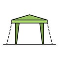 House tent icon color outline vector