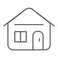 House thin line icon. Real estate vector illustration isolated on white. Home outline style design, designed for web and Royalty Free Stock Photo