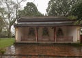 House with three Statues, Chua Thien Mu Pagoda in Hue, Vietnam