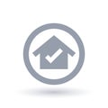 House tick icon - Home check mark symbol