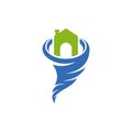 House Tornado logo vector template, Creative Twister logo design concepts, icon symbol, Illustration