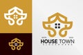 House Town Logo Design Vector illustration template Royalty Free Stock Photo