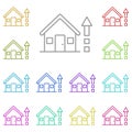 House, transfer multi color icon. Simple thin line, outline vector of real estate icons for ui and ux, website or mobile Royalty Free Stock Photo