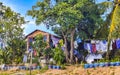 House in the tropical jungle nature in Mazunte Mexico Royalty Free Stock Photo