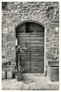 House in Tuscany, Italy with window shutters. Royalty Free Stock Photo