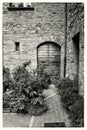 House in Tuscany, Italy with window shutters. Royalty Free Stock Photo