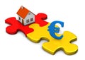 House Puzzle Euro Royalty Free Stock Photo