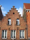 A house from 1630. Typical for Bruges medieval stepped architecture. Royalty Free Stock Photo