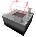 House under construction diagram Royalty Free Stock Photo