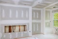 House under construction, gypsum wall is under construction Royalty Free Stock Photo