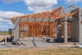 House Under Construction In A Residential Suburb Royalty Free Stock Photo