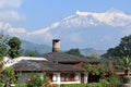 House under Himalayan mountain Royalty Free Stock Photo