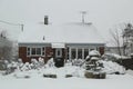 House under snow in Brooklyn after massive Winter Storm