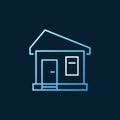 House vector concept colored outline icon or logo element