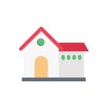 House vector flat color icon Royalty Free Stock Photo