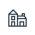 house vector icon. house editable stroke. house linear symbol for use on web and mobile apps, logo, print media. Thin line Royalty Free Stock Photo