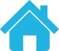 House Vector Illustration Simple Blue