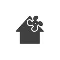 House ventilation system vector icon Royalty Free Stock Photo