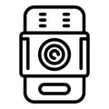 House video intercom icon outline vector. Control entrance