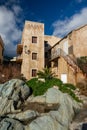 House in the village of Erbalunga, Cap Corse in Corsica France Royalty Free Stock Photo