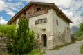 The house at the village of Heidi over Maienfeld in the Swiss alps