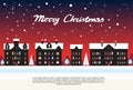 House Village New Year Night Red Merry Christmas Royalty Free Stock Photo