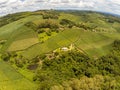 House, Vineyards and road in valley Royalty Free Stock Photo