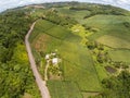 House, Vineyards and road in valley