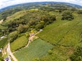 House, Vineyards and road in valley