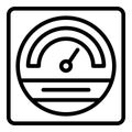 House voltage regulator icon, outline style