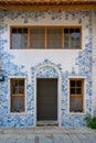 House with wall decoration of Delft blue, ceramic tiles mosaic in Taiwan