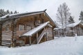 House of a wealthy peasant with a high porch.