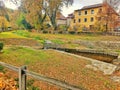 House at the weir Royalty Free Stock Photo