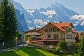 House in wengen, switzerland Royalty Free Stock Photo