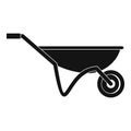 House wheelbarrow icon, simple style