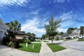 House, white cloud and blue sky Royalty Free Stock Photo