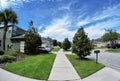 House, white cloud and blue sky Royalty Free Stock Photo