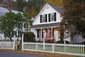 House with white picket fence Royalty Free Stock Photo