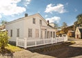 House with white picket fence Royalty Free Stock Photo