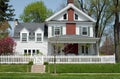 House with White Picket Fence Royalty Free Stock Photo