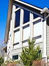 House Windows with Shades Royalty Free Stock Photo