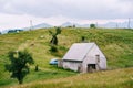 House with a wooden picket fence in the highlands of northern Montenegro Royalty Free Stock Photo