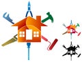 House work logo Royalty Free Stock Photo