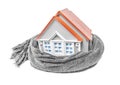 House wrapped in a scarf Royalty Free Stock Photo