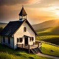 house yellow sunlight evening morning home sky building sunset night light estate tower reflection cloud dusk cottage tree facade