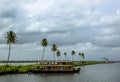 Houseboat in backwater of Kerala, India