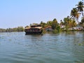 A houseboat in the great lake Royalty Free Stock Photo