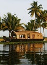 Houseboat on Kerala Backwaters India Concept Royalty Free Stock Photo