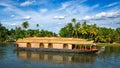 Houseboat on Kerala backwaters, India Royalty Free Stock Photo