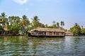 Houseboat on Kerala backwaters. Kerala, India